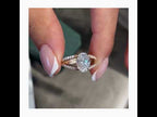 14k Rose Gold 2.55 Oval Cut Split Shank Promise Diamond Engagement Ring video 