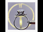 14K White Gold 6.30 Carat Radiant Cut Lab Grown Three Stone Diamond Engagement Ring Video