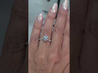 2 Carat Solitaire Round Moissanite Diamond Engagement Ring