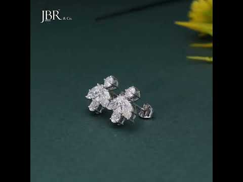 14k Gold Lab-Grown Pear & Marquise Diamond Earrings