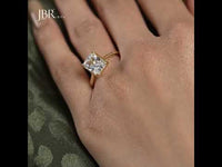 Silhouette Radiant Moissanite Diamond Engagement Ring