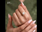 Perfect Fit Three Stone Radiant Lab Diamond Ring With Side Pear