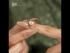 Silhouette Oval Moissanite Diamond Engagement Ring