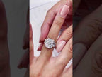 Radiant Cut Lab Grown Side Trapezoid Engagement Ring Video
