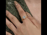 Silhouette Round Lab Grown Diamond Solitaire Ring