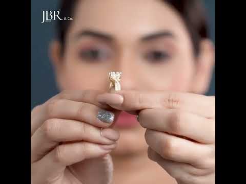 2.00CT Princess Cut Twist Lab Grown Engagement Ring