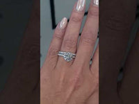 2CT Round Cut Certified Lab-Grown Diamond Wedding Ring Set With Matching Band