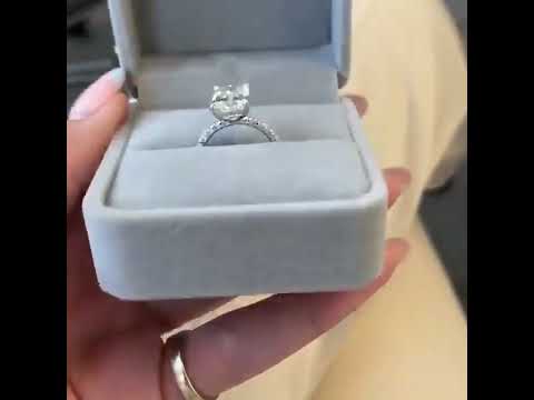 2.50CT Radiant Cut Solitaire Moissanite Engagement Ring
