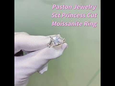 2.00CT Princess Cut Twist Lab Grown Engagement Ring