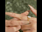 Split Band Oval Cut Moissanite Diamond Solitaire Ring