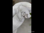 Emerald Cut Lab Grown Diamond Screw Back Earring