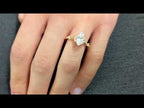 3 CT Marquise Lab Grown Diamond Ring In 14K Gold Video