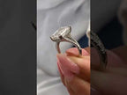14k White Gold 6.38 Carat Emerald Cut Lab Grown Hidden Halo Diamond Engagement Ring Video