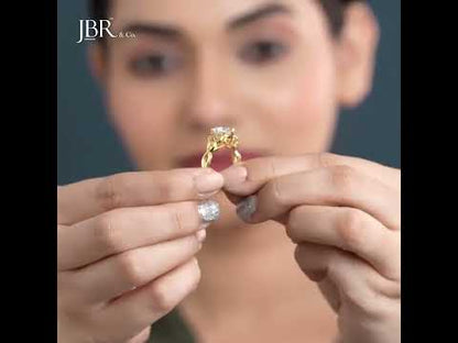 Bague de mariée en diamant celtique de style irlandais, taille cœur, cultivée en laboratoire