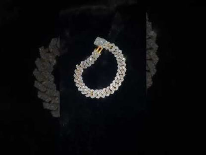 Bracelet à maillons cubains glacé VVS Moissanite diamant HipHop Miami, 11MM