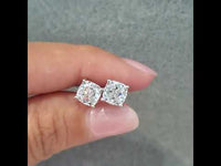 1.10 TCW Round Cut Lab Grown Diamond Screw Back Earring