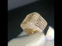 Full Ice out Baguette Moissanite Diamond Real VVS For Men's Custom Hip Hop Ring