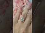 2.50ct Cushion Shaped Moissanite Under Halo Solitaire Engagement Ring