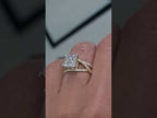 1CT Princess Cut Lab-Grown Diamond Celebrity Engagement Ring