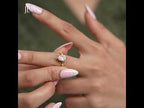 Knife edge Pear Cut Moissanite Diamond Engagement Ring