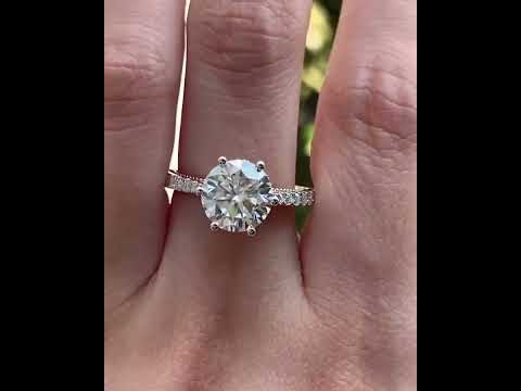 3.00 CT Round Cut  Lab Grown Elegant vintage-inspired Promise Ring