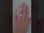 3Ct Classic Under Halo Oval Shaped Moissanite Diamond Engagement Ring
