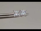 Princess Cut Lab Grown Diamond Screw Back Earring