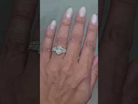 1.00Ct Oval Lab Grown Diamond Engagement Ring With Matching Bridal Set