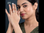 Radiant Cut Lab Grown Diamond Side Stones Bridal Wedding Ring Set