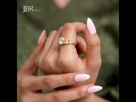 Bouquet Oval Lab Grown Diamond Engagement Ring