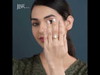 Twisted Radiant Cut Certified Moissanite Diamond Ring With Matching Bridal Set