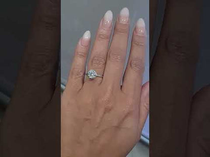 3CT Round Cut Solitaire Moissanite Engagement Ring