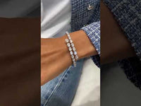 Bracelet de perles en forme de cœur en or 14 carats 