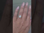 2Ct Classic Under Halo Oval Shape Moissanite Diamond Engagement Wedding Ring