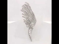 5.40ct Vintage Leaf baguette Moissanite Diamond Women's  Art Deco Brooch pin