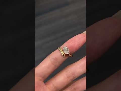 Bague de fiançailles avec accent marquise et diamant cultivé en laboratoire Asscher de 1,00 ct