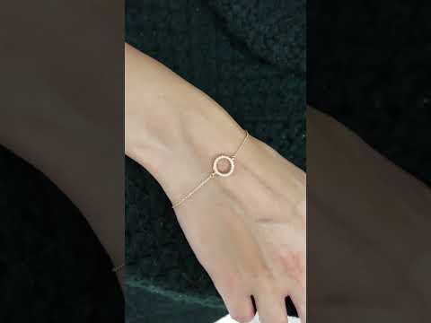 14k Gold Open Round Bracelet