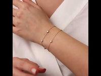 14k Solid Gold Dainty Yard Bracelet