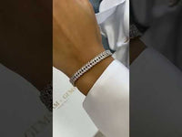 Bracelet de perles en forme de cœur en or 14 carats 