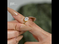 East West Oval Lab Grown Diamond Engagement Ring