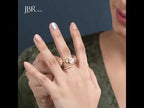 Twisted Oval Lab Grown Diamond Bridal Set Ring With Wedding Band