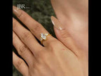 Muse Marquise Cut Moissanite Diamond Engagement Ring