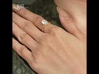 Cathedral Pear Cut Moissanite Diamond Ring
