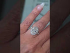 1.00Ct Oval Cut Lab Grown-CVD Diamond Vintage Halo Engagement Ring
