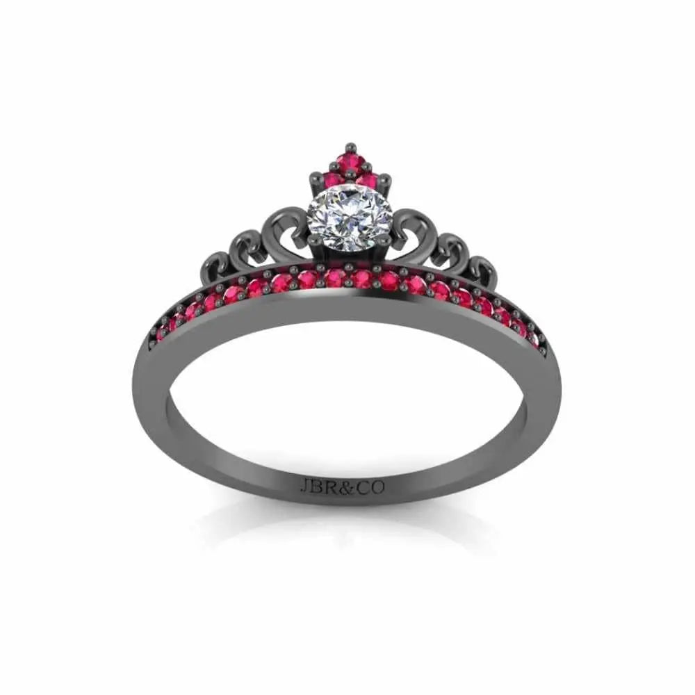 Princess Crown Tiara Ring Sterling Silver - JBR Jeweler