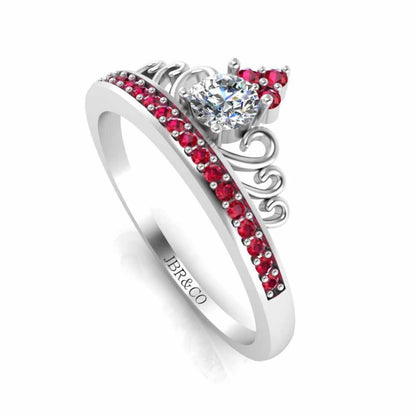 Princess Crown Tiara Ring Sterling Silver - JBR Jeweler