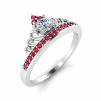 Princess Crown Tiara Ring Sterling Silver - JBR Jeweler