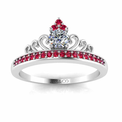 Princess Crown Tiara Ring Sterling Silver - JBR Jeweler