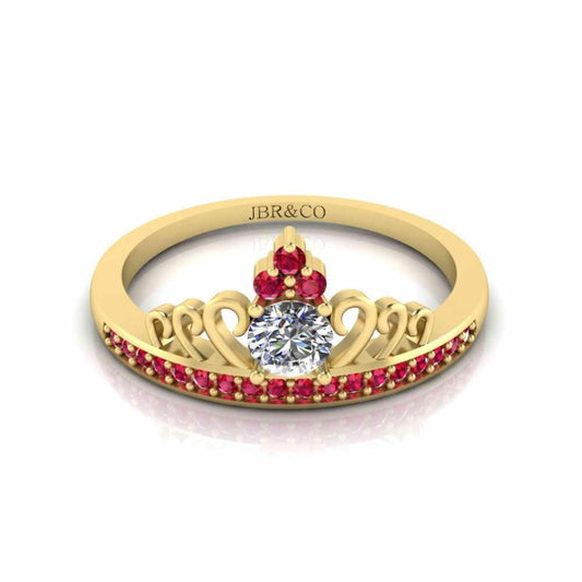 Princess Crown Tiara Ring Sterling Silver - JBR Jeweler