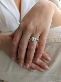 JBR Jeweler Lab Grown Engagement Ring Princess Cut Lab-Grown Diamond Solitaire Engagement Ring